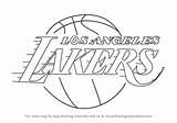 Lakers Logo Los Angeles Drawing Draw Step Kobe Bryant Nba Pages Coloring Colouring Drawingtutorials101 Tutorials Printable Tutorial Print Getdrawings Learn sketch template