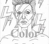 Bowie David Coloring Getdrawings Pages sketch template