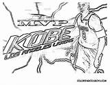 Coloring Pages Kobe Bryant Players Lebron James Nba Basketball Shoes Team Jordan Michael Printable Curry Lakers Player Drawing Color Stephen sketch template