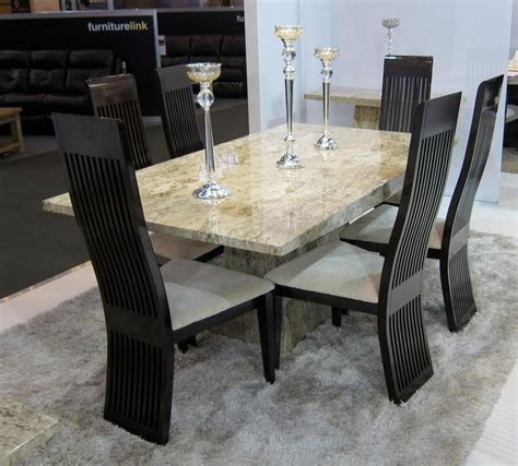marble effect dining tables  chairs dining room ideas