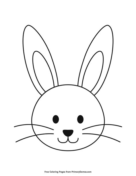einfache bunny head outline malvorlagen kostenlos druckbares