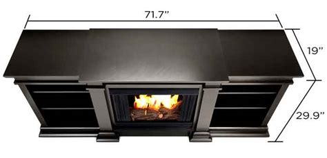 fresno   media center gel fireplace  black  fireplaces