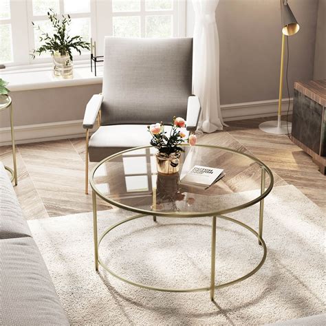 Round Glass Coffee Table For Sale Home Furniture Living Room Table