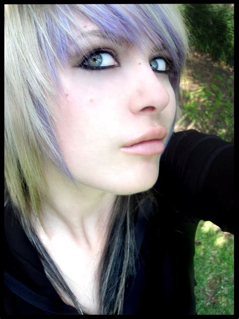 Purple Emo Hairstyle Celebrities Hairstyle Gallery
