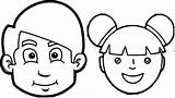 Coloring Face Cartoon Facial Part Pages Features Kids Kid Learn Their sketch template