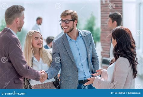 business people greet     handshake stock photo image