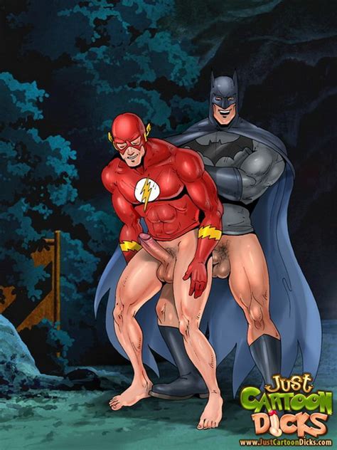 gay batman flash and superman getting naughty just cartoon dicks gay toons