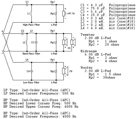 crossover speaker circuit electronic circuit