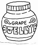 Clipart Peanut Jelly Coloring Butter Pages Grape Jar Outline Clip Library Cliparts Template Clipground Clipartbest sketch template
