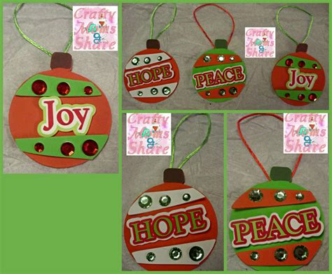 hope ornament craft “peace” “hope” and “joy” christmas
