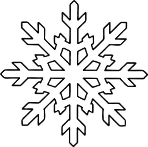 snowflake outline printable  sided snowflake template