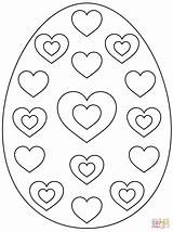 Easter Egg Coloring Pages Hearts Printable Pattern Eggs Color Heart Supercoloring Online Print Book Culture Arts Patterns Coloringpagesonly Kids Choose sketch template