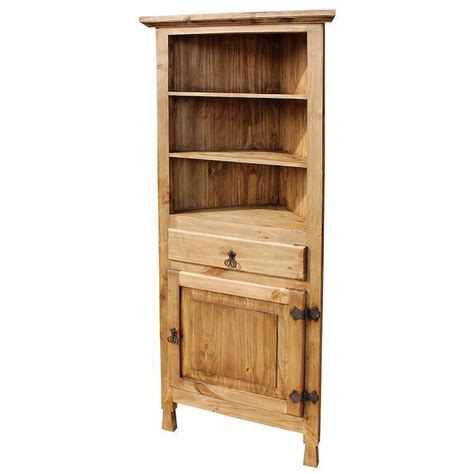 rustic pine collection corner cabinet vit