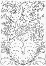 Erwachsene Ausmalen Blumen Schwarze Vorlagen Colorier sketch template