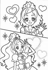 Coloring Precure Pages Princess Cure Go Glitter Force Anime Flora Manga Girls Fun Haruka Printable Template Girl sketch template