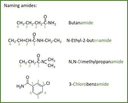 naming amides chemistry math names