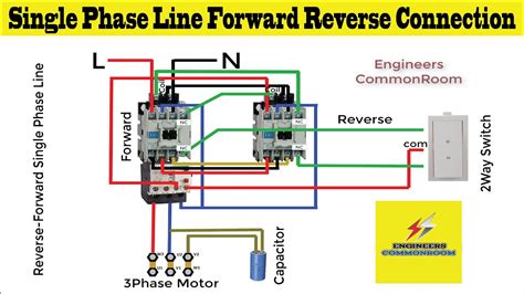 single phase   reverse connection engineers commonroom electrical circuit diagram