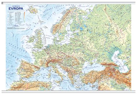 evropa nastenna obecne zemepisna mapa internetove knihkupectvi knihycz