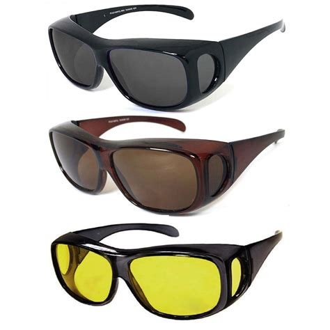 1 x fit over polarized sunglasses cover all lenses wear glasses
