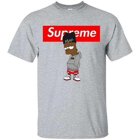 Supreme Bart Simpson Asap Rocky Classic T Shirt Shop