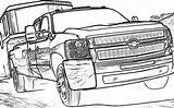 Silverado Dually Lifted Car sketch template
