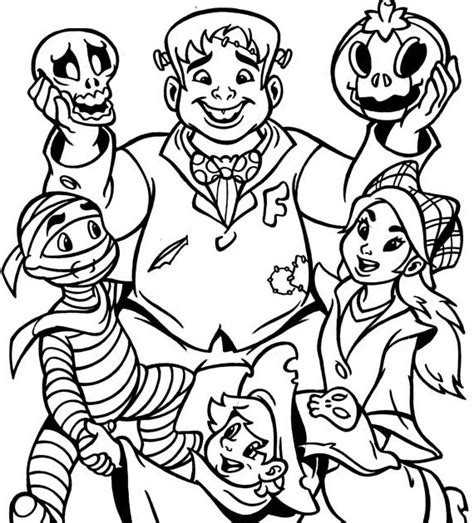 kleurplaten halloween monster coloring pages printable sketch coloring