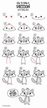 Draw Raccoon Schritt Principiantes Lessons Malen Guaxinim Malerei Elsa Popular Doodles Suspended Einfach Bujo sketch template