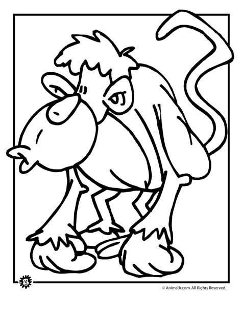 cute monkey coloring pages coloring home