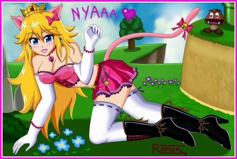 Princess Peach The Cat Girl Super Mario By