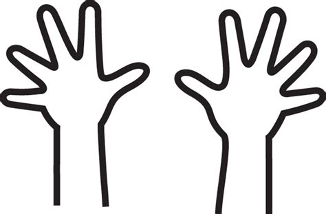 hands outline clipart
