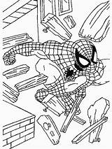 Coloring Spiderman Cartoons Pages Easily Print sketch template