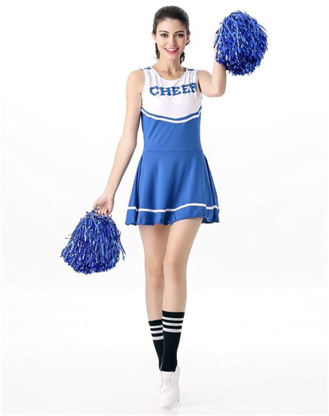 sexy cheerleader costume blue wholesale lingerie sexy lingerie china
