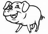 Pig Coloring Pages Kids Printable Cute Para Clip sketch template