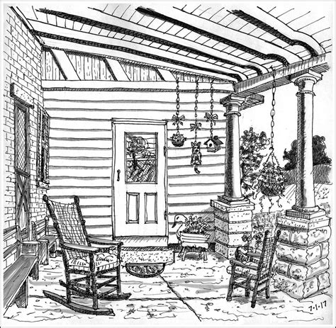 front porch sketch  paintingvalleycom explore collection  front porch sketch