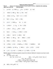 balancing redox reactions  balancing redox reactions part