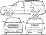 Tahoe Chevrolet Blueprint Suburban Durango Drawingdatabase sketch template