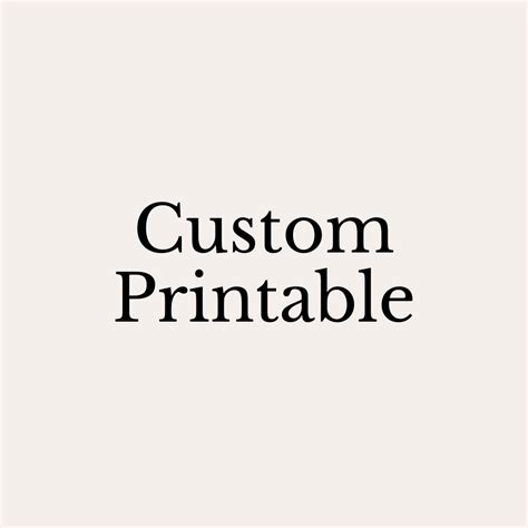 custom printable