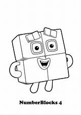Coloring Pages Numberblocks Characters Printable Main Related sketch template