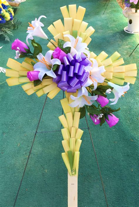 deluxe palm cross easter colors national floral design