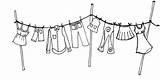 Clothesline Coloring Pages Template Waslijn Laundry Color Kids Sketch Board Templates Clotheslines Pattern Choose sketch template