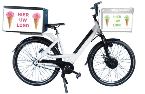 ook ijs kun je thuisbezorgen met de ebikedelivery ebike bicycle logo