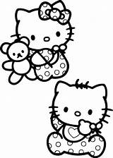 Kitty Hello Pages Coloring Baby Angel Wecoloringpage Getcolorings Col sketch template