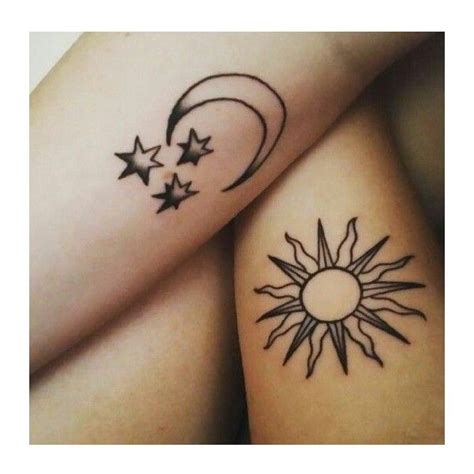 sun moon tattoos liked on polyvore featuring accessories