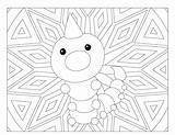Pokemon Coloring Mandala Weedle Pages Visit Printable Print Adult Caterpie Windingpathsart Getcolorings Getdrawings Raskrasil sketch template