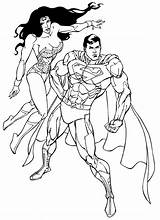 Woman Coloring Man Getcolorings Superman Wonder sketch template