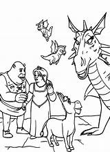 Shrek Coloring Pages Donkey Fiona Dragon Female Family Printable Drawing Print Baby Babies Princess Colouring Boyama Color Donkeys Clipart Kids sketch template