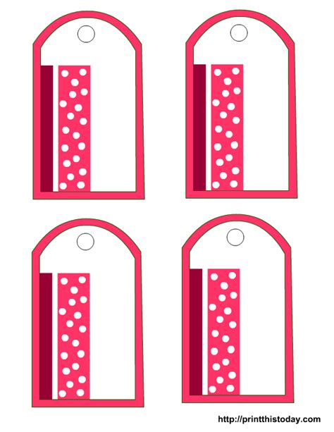 elegant gift tag  polka dots  printable template