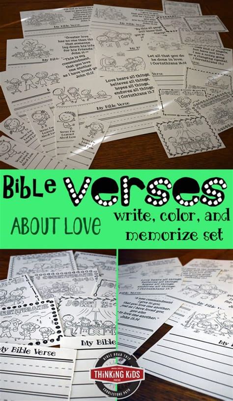 love bible verse set homeschool printables