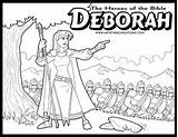 Bible Coloring Pages Deborah Heroes Kids School Behance Judges Sunday Jephthah Printable Sellfy Joshua Activities Colouring Template Barak Women Lessons sketch template