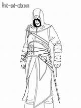 Creed Colouring Altair Ibn Ahad sketch template